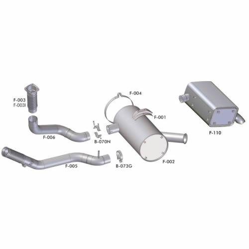 Escapamento Iveco Eurotech 450E37 / Stralis NR até 2011 - Euro 3